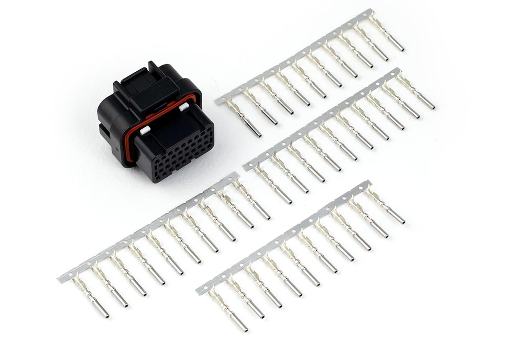 Plug and Pins Only - AMP 34 Pin 4 Row - Key 2 4 Keyway Superseal Connector - HT-030011