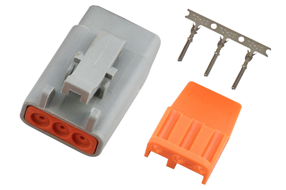 Plug and Pins Only - Male Deutsch DTM-3 Connector (7.5 Amp) - HT-031001
