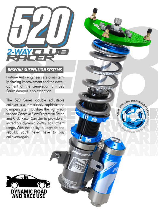 Fortune Auto 520 Series CR 2-Way Coilovers - Honda Civic (EG) JDM