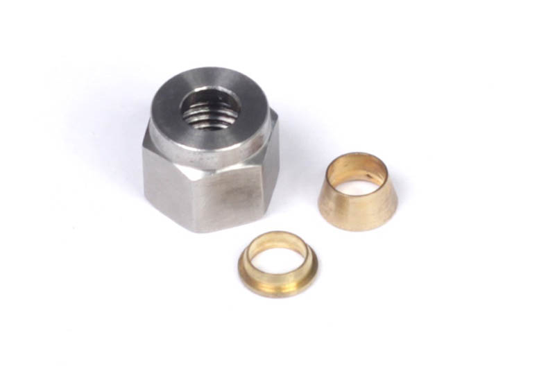 1/4" Nut and Brass Ferrule Only - HT-010808