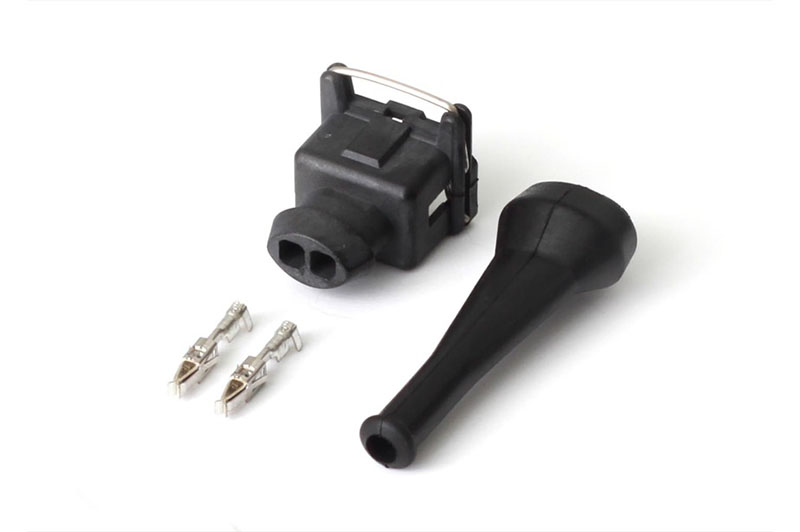 Plug and Pins Only - Bosch EV1 (Square) 2 Pin Junior Timer Female Connector - HT-030300