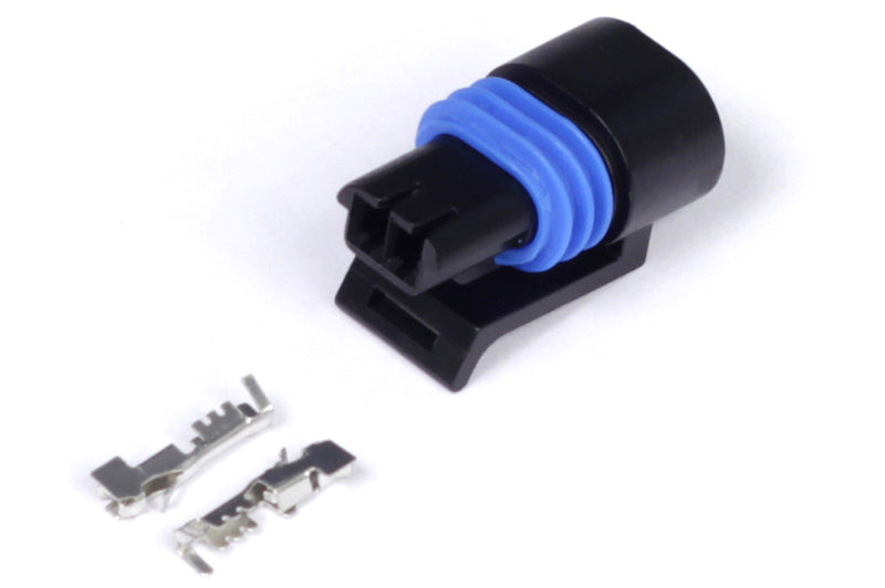 Plug and Pins Only - Delphi 2 Pin GM style Coolant Temp Connector (Black) - HT-030411