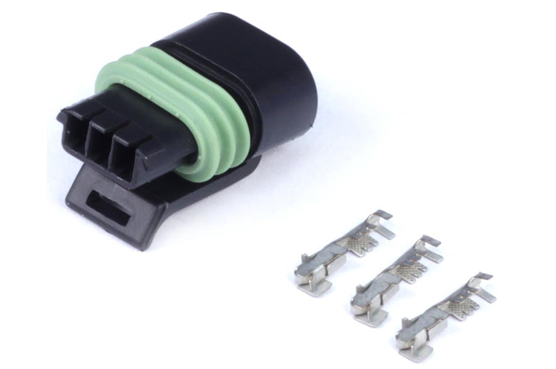 Plug and Pins Only - Delphi 3 Pin Single Row Flat Coil Connector - HT-030414