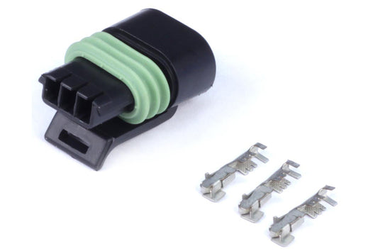 Plug and Pins Only - Delphi 3 Pin Single Row Flat Coil Connector - HT-030414