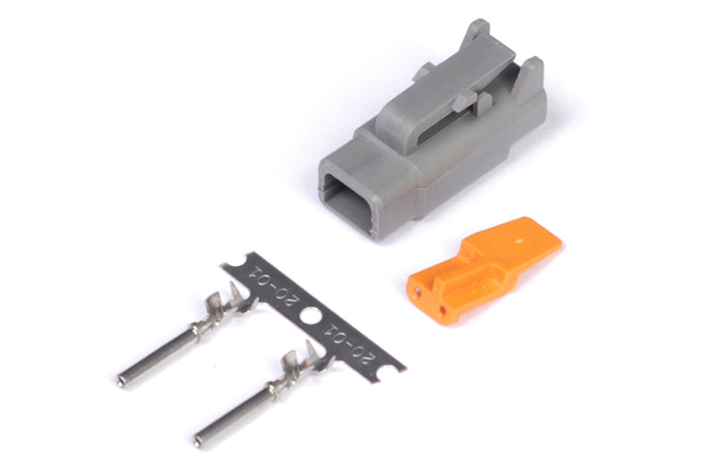 Plug and Pins Only - Male Deutsch DTM-2 Connector (7.5 Amp) - HT-031000