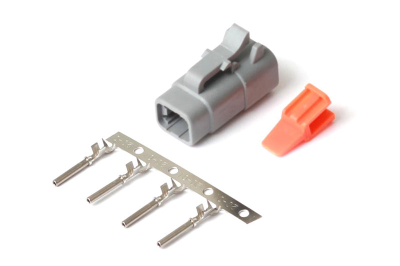 Plug and Pins Only - Male Deutsch DTM-4 Connector (7.5 Amp) - HT-031002