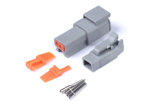 Plug and Pins Only - Matching Set of Deutsch DTM-2 Connectors (7.5 Amp) - HT-031012