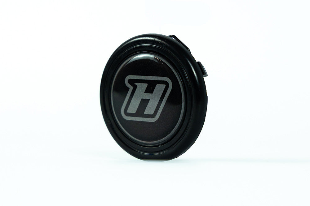 Grip Royal Horn Button Grey on Black "H" - HT-300404