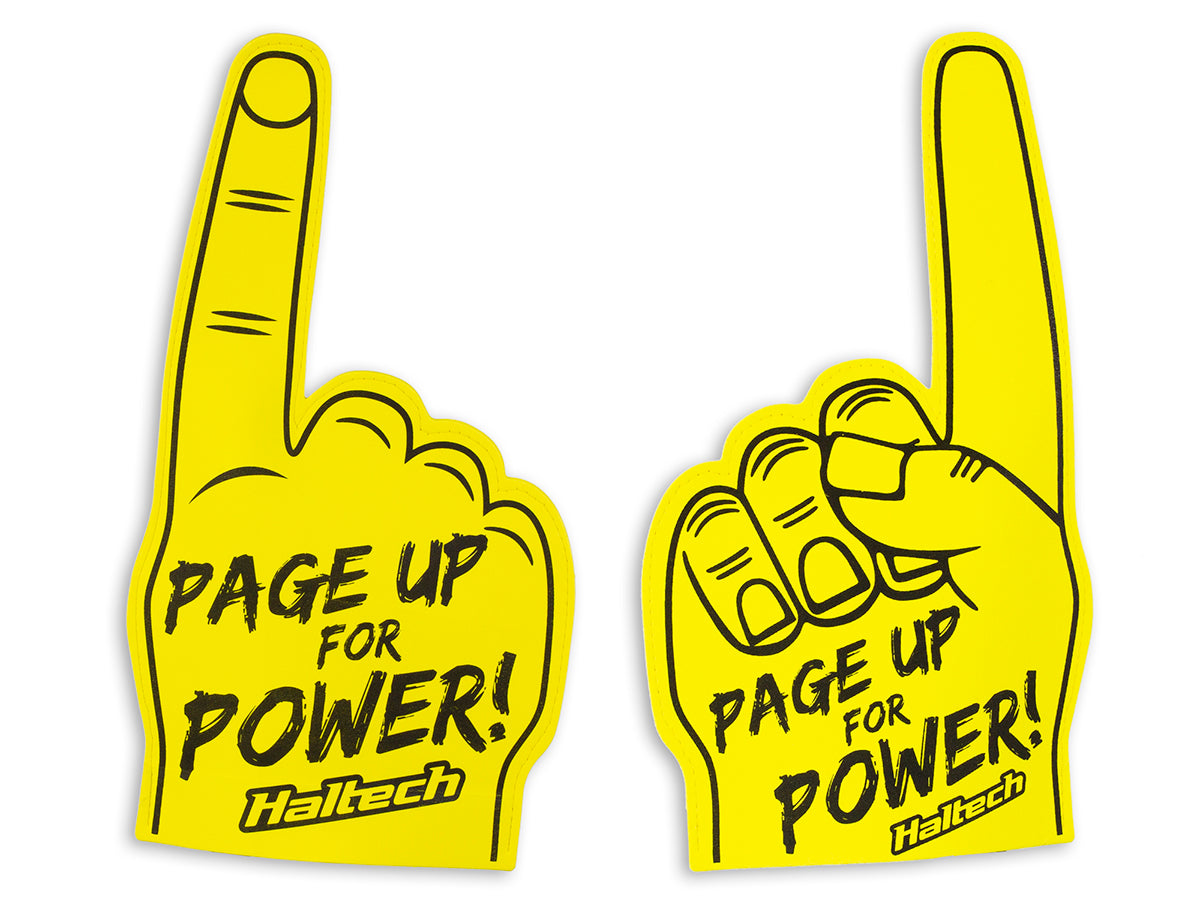 Haltech "Page Up for Power" Foam Finger - HT-309023