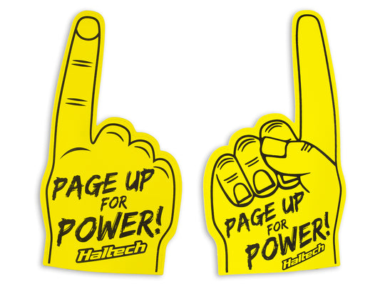 Haltech "Page Up for Power" Foam Finger - HT-309023
